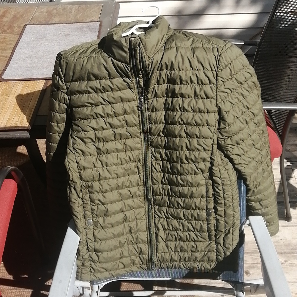 Jack and Jones green puffer coat